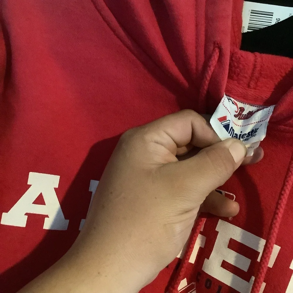 Majestic Authentic Anaheim Angels 2005 Hoodie Mens large l color red